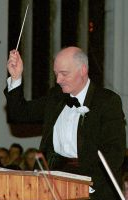 Reg Searle, conductor of the Sinfonia